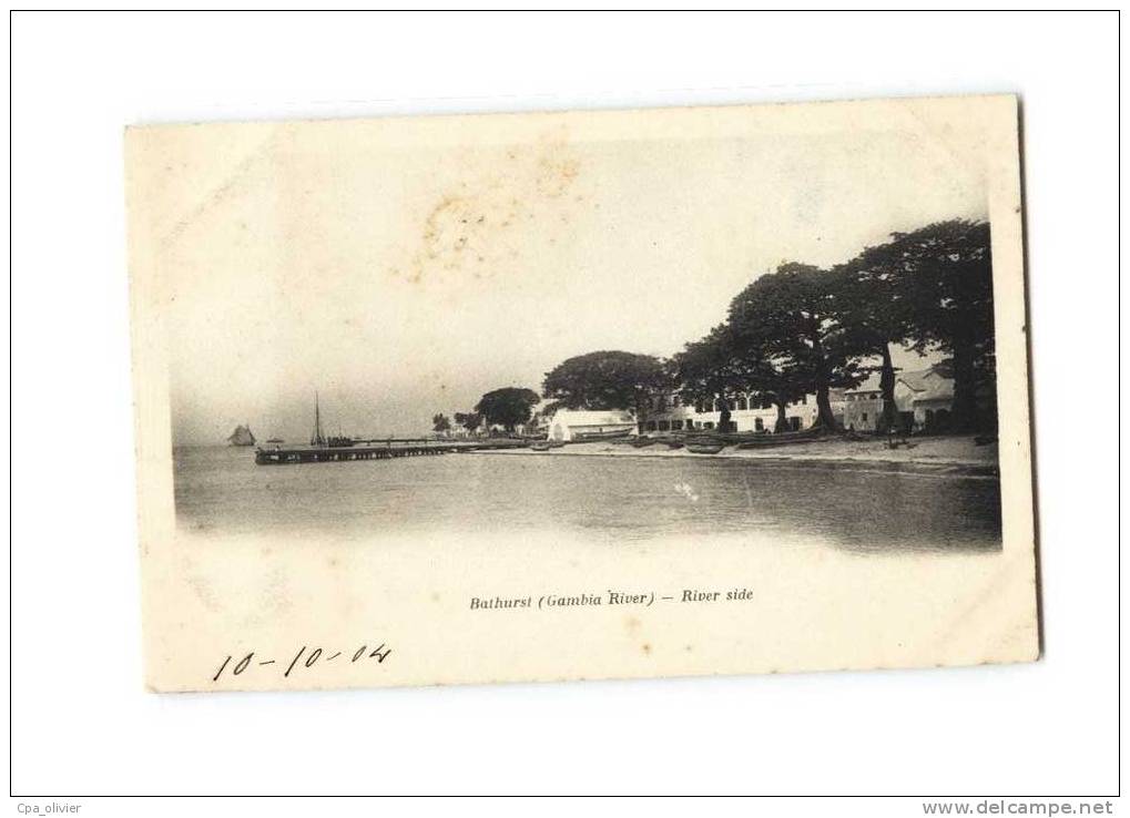 GAMBIE River Gambia, Bathurst, River Side, Bords Du Fleuve, Ed ?, 1904, Dos 1900 - Gambie