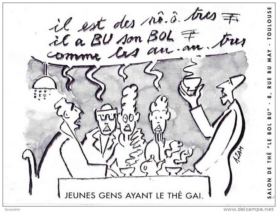 CARTE POSTALE - FRANCE - SALON DE THE - "LE BOL BU" - TOULOUSE - JEUNES GENS AYANT LE THE GAI - Cafés