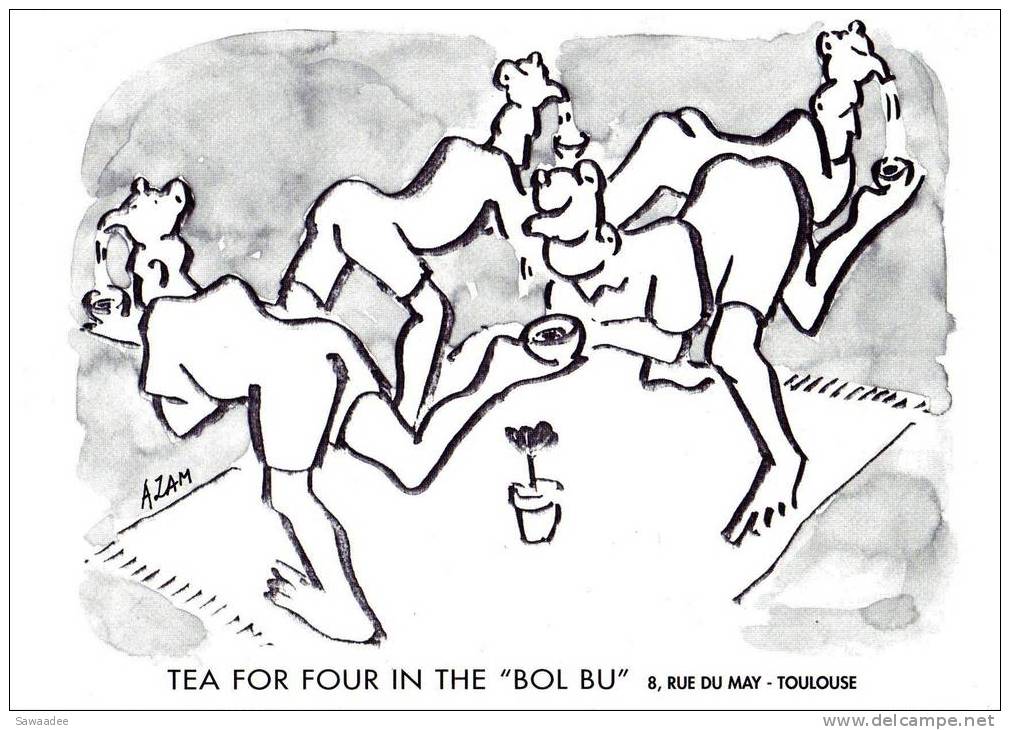 CARTE POSTALE - FRANCE - SALON DE THE - "LE BOL BU" - TOULOUSE - TEA FOR FOUR IN THE BOL BU - Caffé