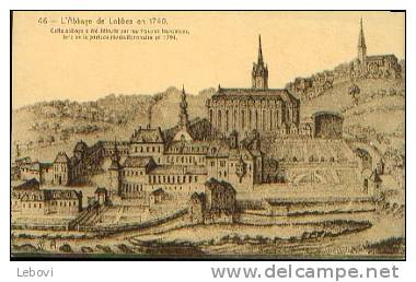 "L´abbaye De LOBBES En 1740" - Lobbes