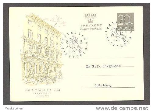 Sweden Postal Stationery Ganzsache Entier 1956 Brevkort Post Museum 50 Year Anniversary - Entiers Postaux