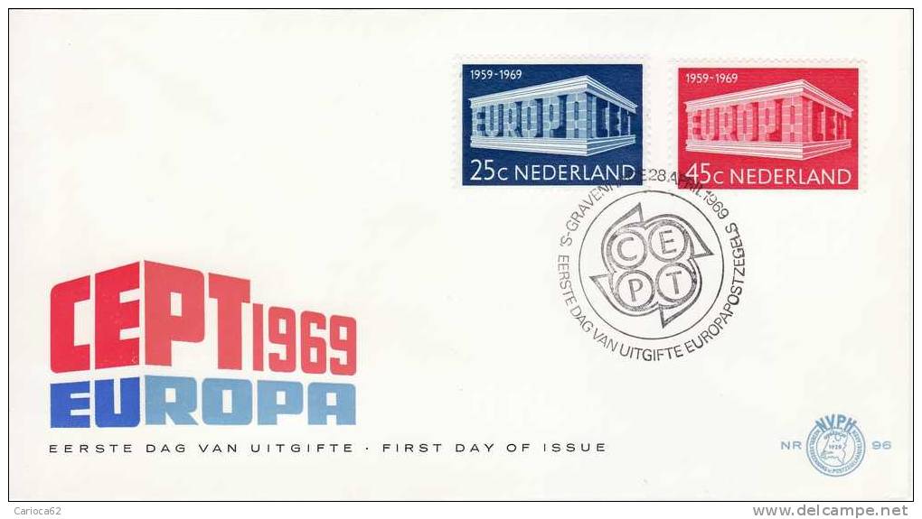 1969 - OLANDA FDC  EUROPA CEPT - VEDI - 1969