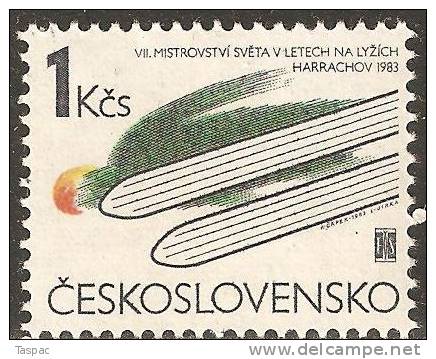 Czechoslovakia 1983 World Ski-jumping Championships Mi# 2709 ** MNH - Unused Stamps