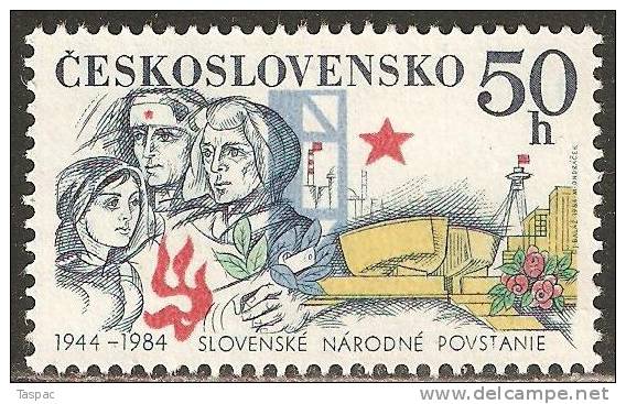 Czechoslovakia 1984 Slovak Natl. Uprising Mi# 2780 ** MNH - Ungebraucht