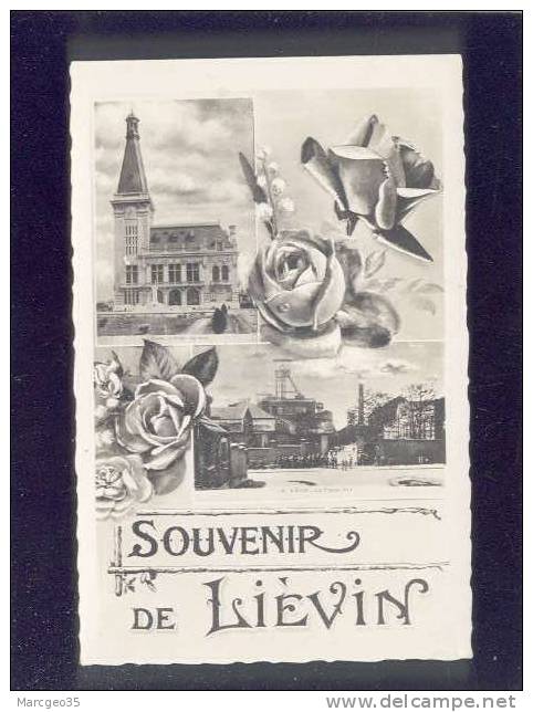 Souvenir De Lievin  édit.fauchois2 Vue  La Fosse N° 1 & L'hôtel De Ville - Lievin