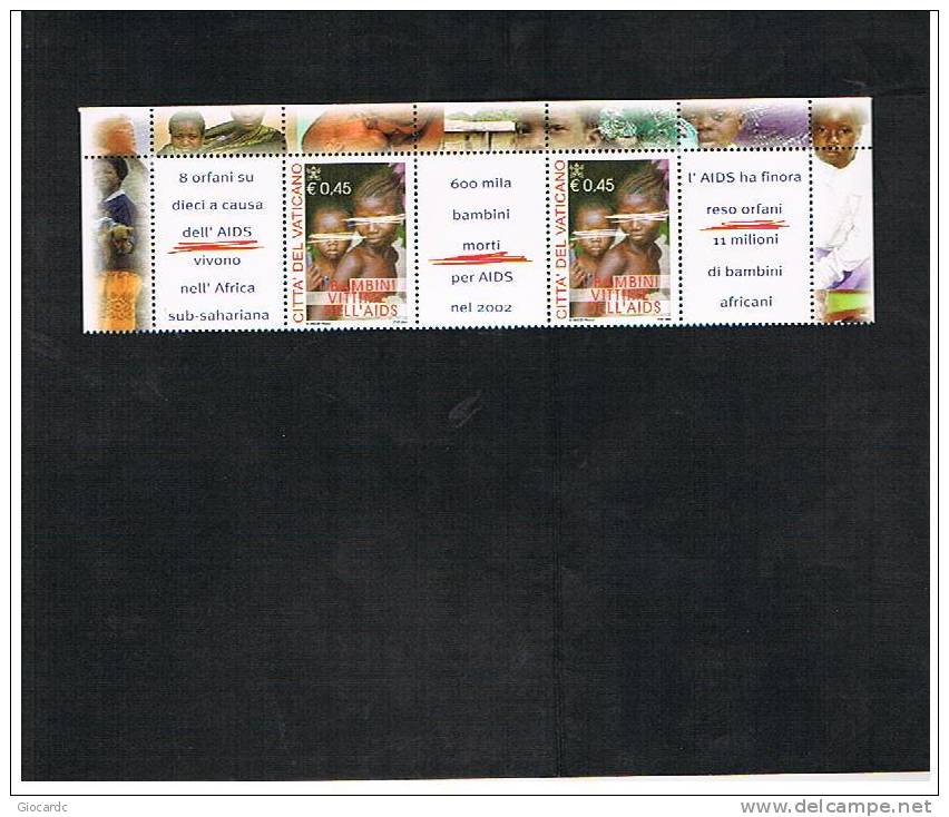 VATICANO - UNIF.1353. - 2004  BAMBINI VITTIME AIDS    - NUOVI (MINT) ** - Unused Stamps