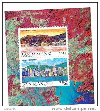 SAN MARINO - UNIF.BF55 FOGLIETTO - 1997  HONG KONG       - NUOVO ** - Blocs-feuillets