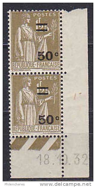 France - Yvert Paire N° 298 X - Cote 9,2 Euros - Prix De Départ 3 Euros - 1932-39 Peace