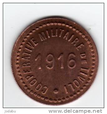 Beau Jeton De 10 Cent De La Coopérative Militaire De Tivoli - Bourges 1916 - - Monétaires / De Nécessité