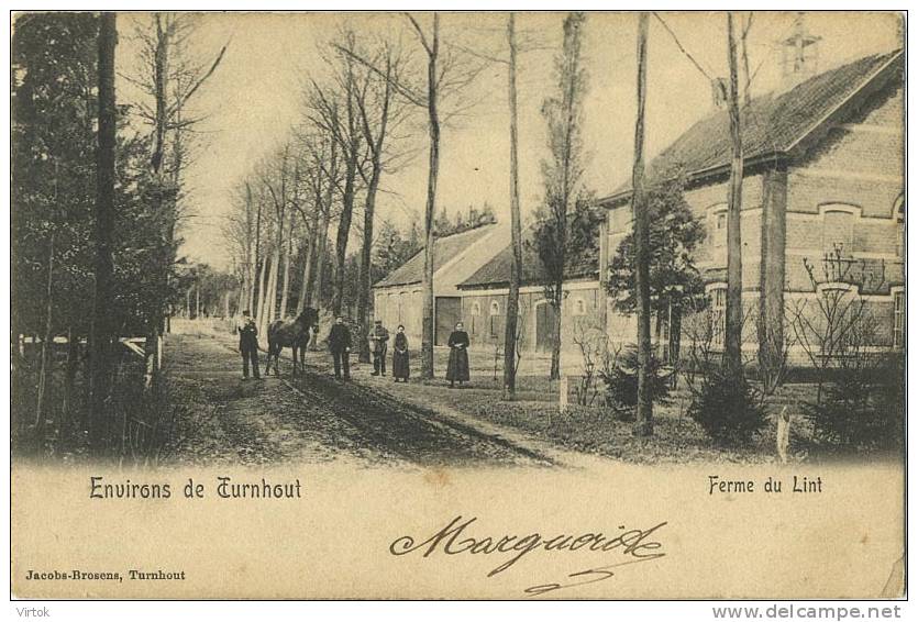 Environs De Turnhout :  Ferme Du Lint  ( Geschrevedn 1904 Zegel Stuk ) - Turnhout