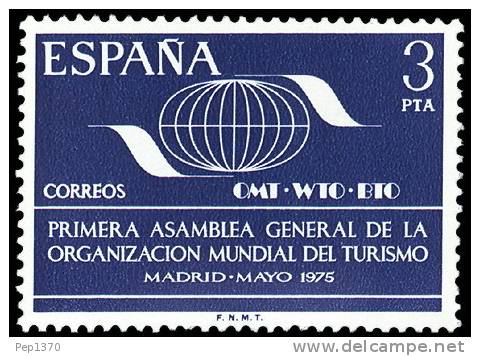 ESPAÑA 1975 - OIT ORGANIZACION MUNDIAL DE TURISMO - Edifil Nº 2262 - Yvert 1909 - IAO
