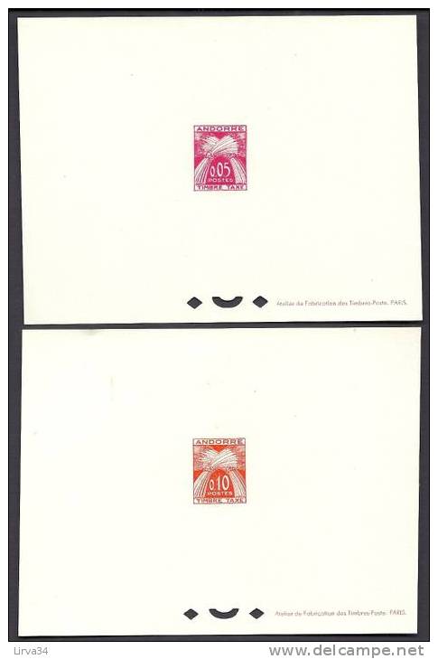 TIMBRES D´ANDORRE- EPREUVES DE LUXE NEUVES**-  SÉRIE 4 VALEURS TAXES N° 42 A 45 -  COTE : 85 E- - Altri & Non Classificati