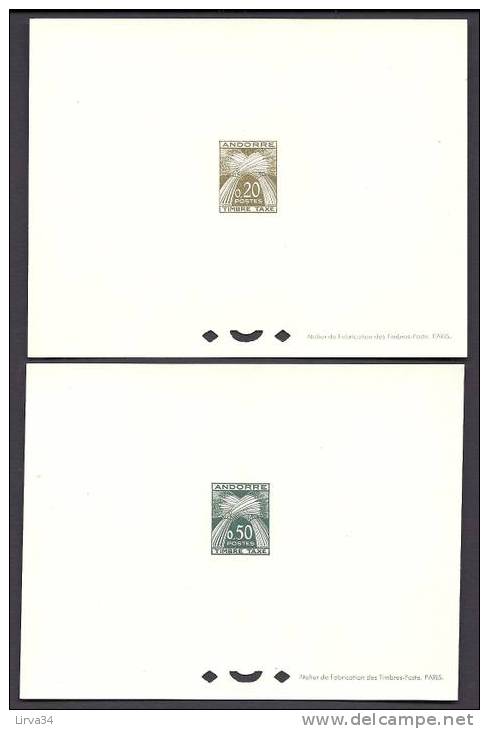 TIMBRES D´ANDORRE- EPREUVES DE LUXE NEUVES**-  SÉRIE 4 VALEURS TAXES N° 42 A 45 -  COTE : 85 E- - Altri & Non Classificati