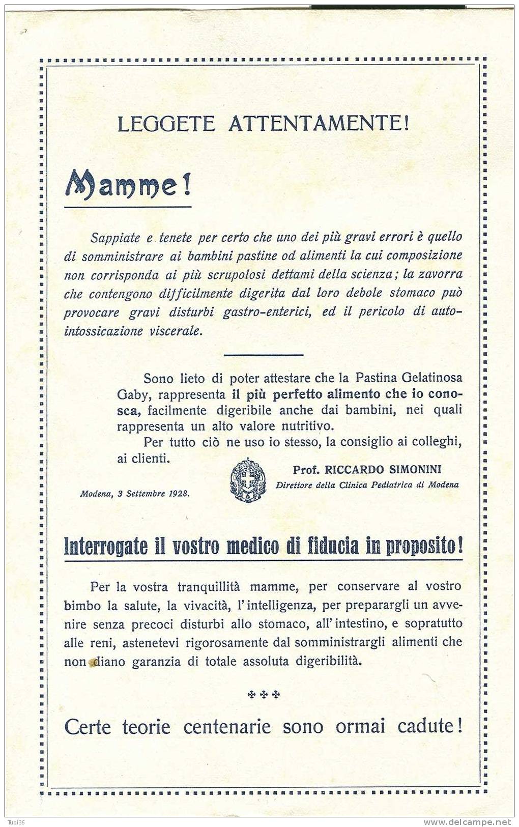 GABY - PASTA GELATINOSA - FOGLIO  CARTA ASSORBENTE  PUBBLICITARIA  CM. 23 X 15 - Alimentaire