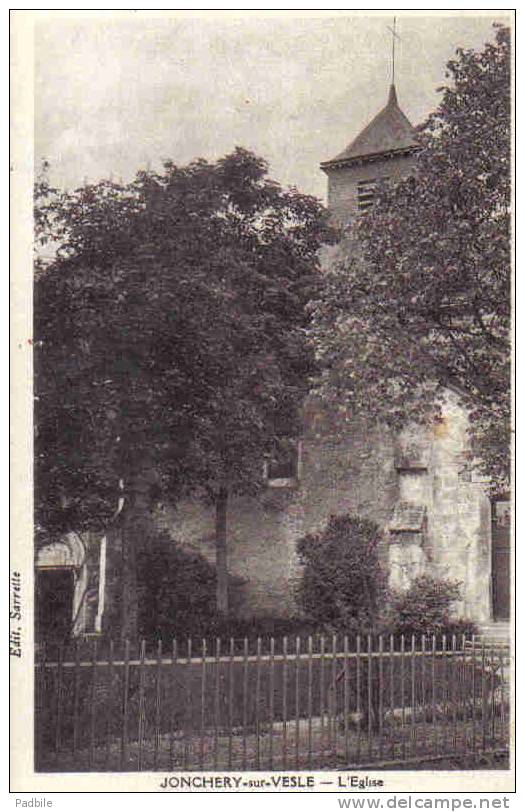 Carte Postale 51. Jonchery-sur-Vesle  L'église  Trés Beau Plan - Jonchery-sur-Vesle