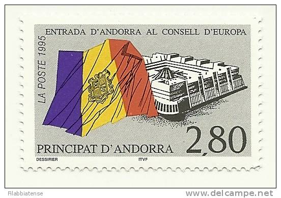 1995 - Andorra Francese 466 Consiglio D'Europa    ------ - Ungebraucht