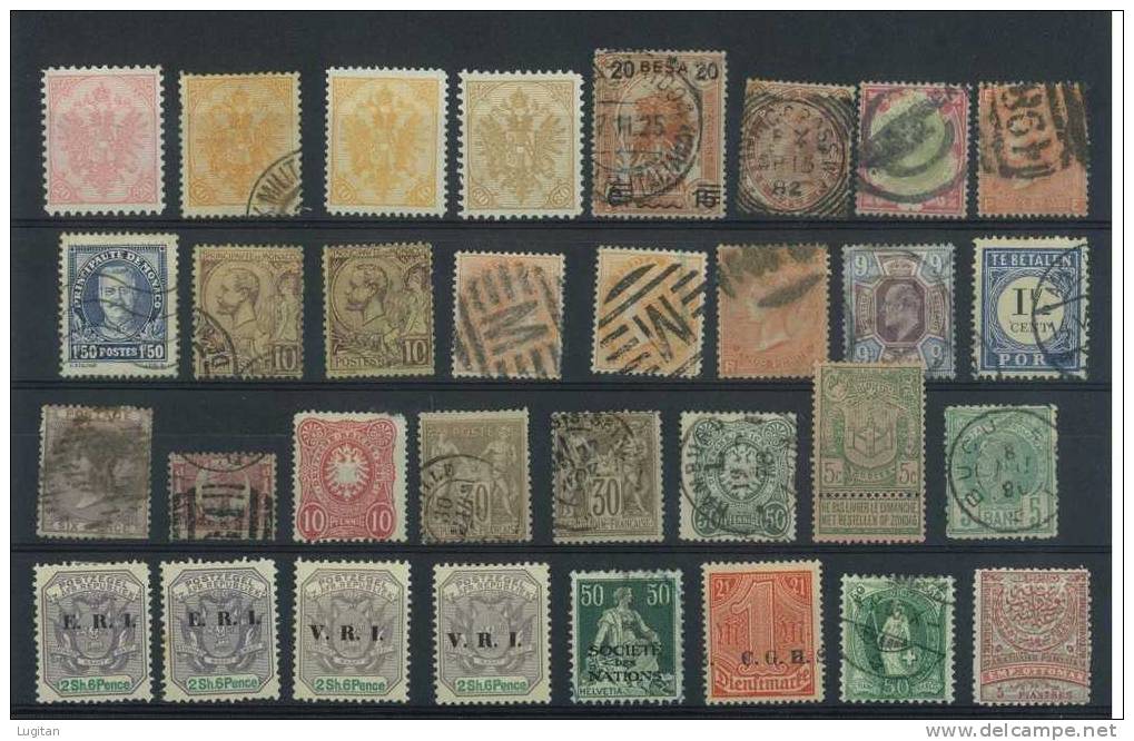 Filatelia: 160 Francobolli Classici Usati D'Europa E Mondiali Da Classificare - Alto Valore Di Catalogo - Vrac (max 999 Timbres)