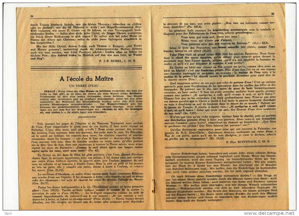 Opferseele - L âme Réparatrice  Périodique Decembre 1951 N°12 - Christianism