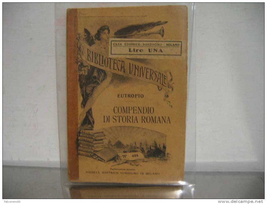 Eutropio:  COMPENDIO  DI  STORIA  ROMANA - Old Books