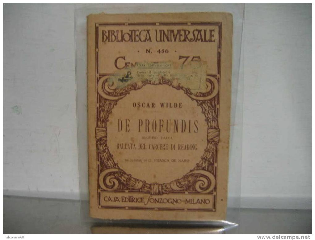 Oscar  Wilde:  DE  PROFUNDIS - Libros Antiguos Y De Colección