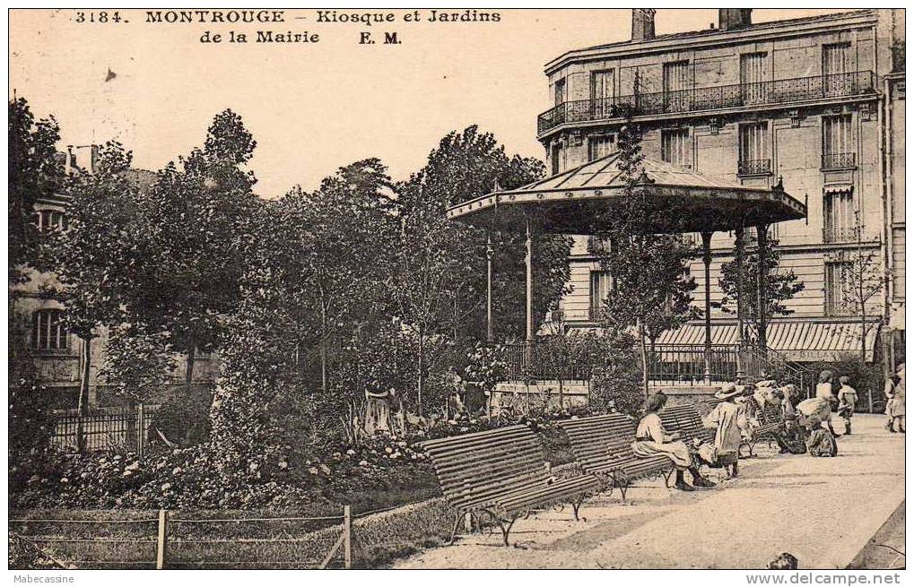 92 Montrouge Kiosque Et Jardins De La Mairie Animée - Montrouge