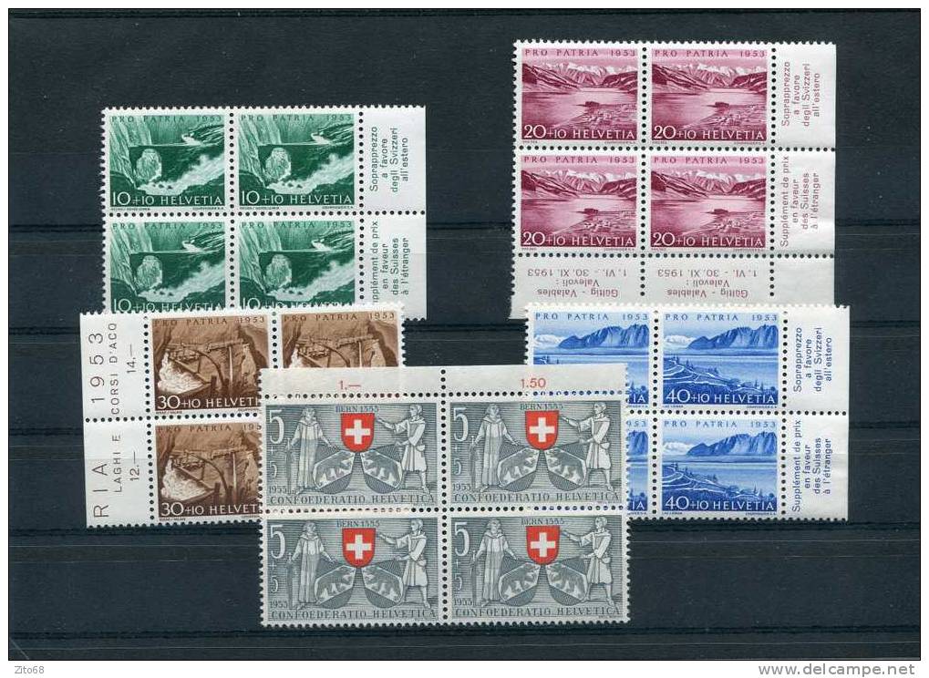 SUISSE Helvetia 1953 Y&T 531-535** - Unused Stamps