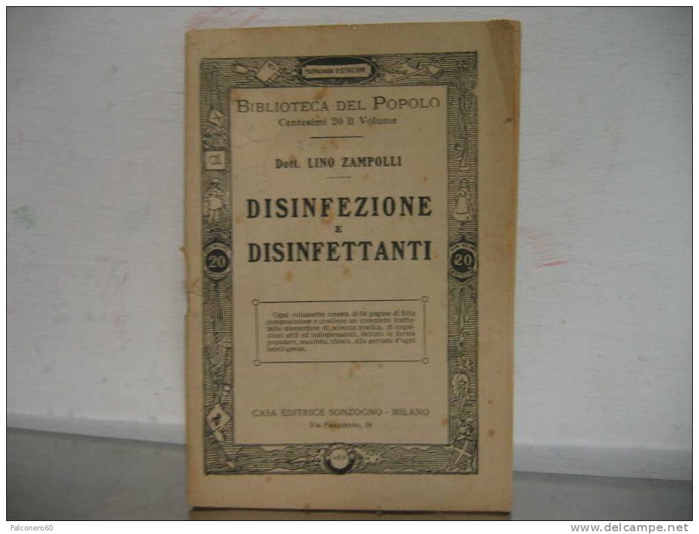 Lino  Zampolli:  DISINFEZIONE  E  DISINFETTANTI - Old Books