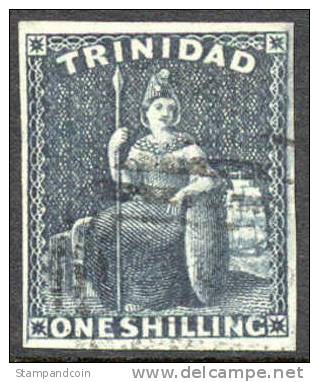 Trinidad #17 XF Used 1sh Brittania From 1859 - Trinidad En Tobago (...-1961)