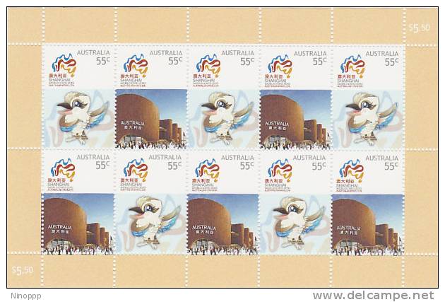 Australia-2010 Shanghai World Expo Sheetlet  MNH - Mint Stamps