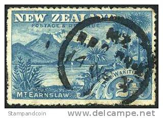 New Zealand #73 (SG #249) Used 2-1/2p Lake Wakitipu Variety From 1898 - Used Stamps