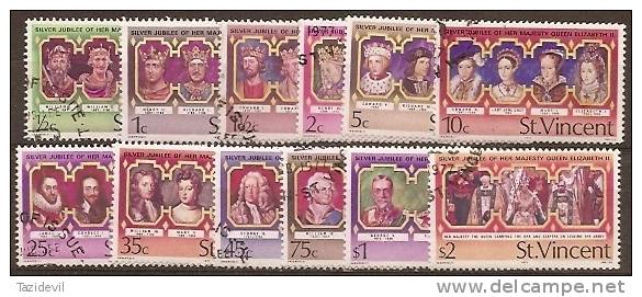 ST VINCENT - 1977 Kings And Queens. Scott 483-94. Used - St.Vincent (1979-...)