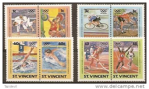 ST VINCENT - 1984 Summer Olympic Games. Scott 765-8. MNH ** - St.Vincent (1979-...)