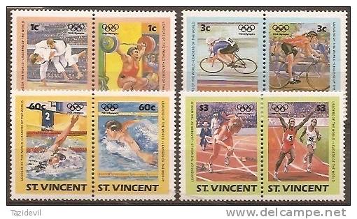 ST VINCENT - 1984 Summer Olympic Games. Scott 765-8. MNH ** - St.Vincent (1979-...)