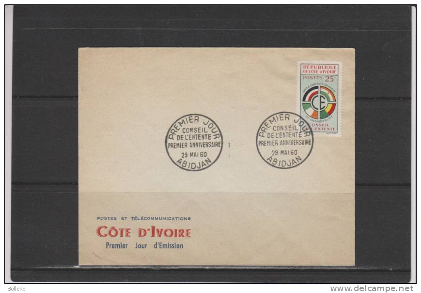 Drapeux - Cote D'Ivoire - Lettre De 1960 - Postes Et Télécommunications - Sobres