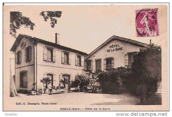 RISCLE (GERS) HOTEL DE LA GARE 1934 - Riscle