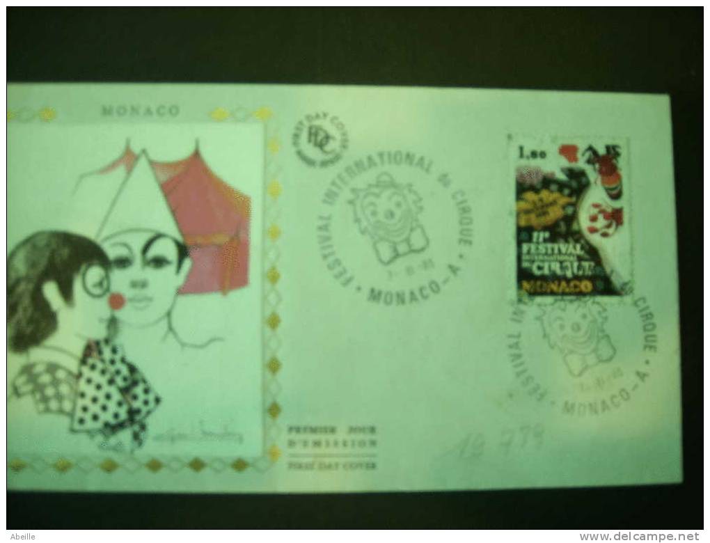 19/789  FDC MONACO - Circo