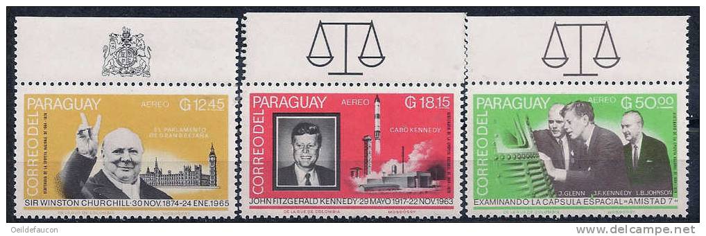 PARAGUAY - Yvert - Et Churchill - PA 411/13** - Cote 9,25 € - Kennedy (John F.)