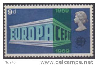 Gran Bretagna 1969 Europa 1 Vl  Nuovo Serie Completa - 1969