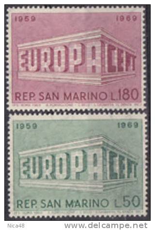San Marino 1969 Europa 2 Vl  Nuovi Serie Completa - 1969