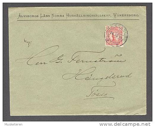 Sweden Älvsborg Läns Norra Hushållningssällskap WÄNERSBORG 24.12.15 (Christmas Eve) Cancel Cover T Töste King Gustaf V. - Lettres & Documents