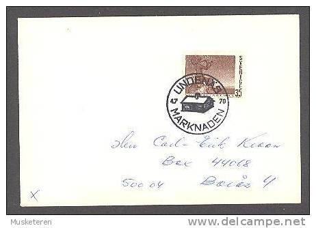 Sweden LUNDNÄS-MARKNADEN 1970 Special Cancel Cover To Borås (Cz. Slania) - Covers & Documents