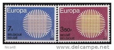 Belgio 1970 Europa 2 Vl  Nuovi Serie Completa - 1970