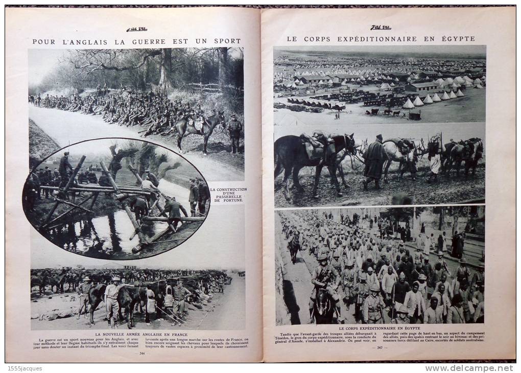 J'AI VU N° 23 / 2404-1915  RÉGNÉVILLE ÉGYPTE COMITADJIS KOLOUBDRA POILUS TRANCHÉES - War 1914-18