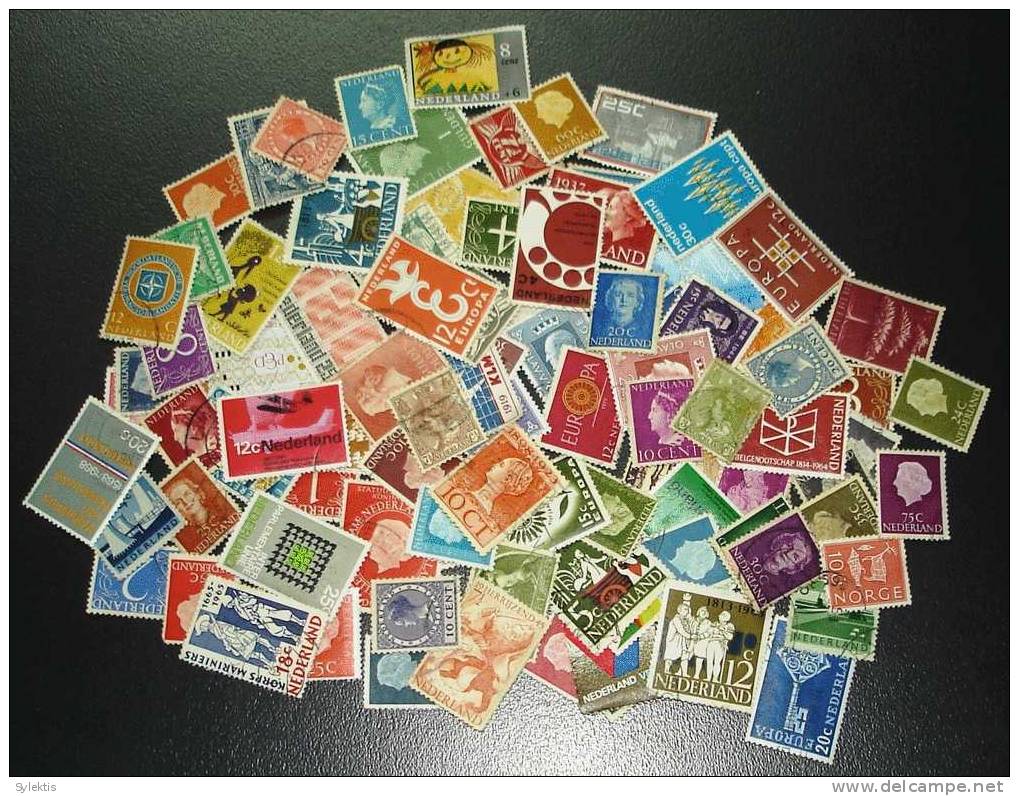 NETHERLANDS LOT 100 DIFFERENT STAMPS - Collections