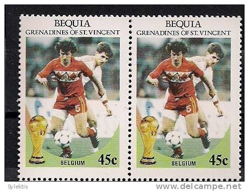 WORLD CUP 1982 ST VINCENT PAIR BELGIUM MNH - St.Vincent (1979-...)