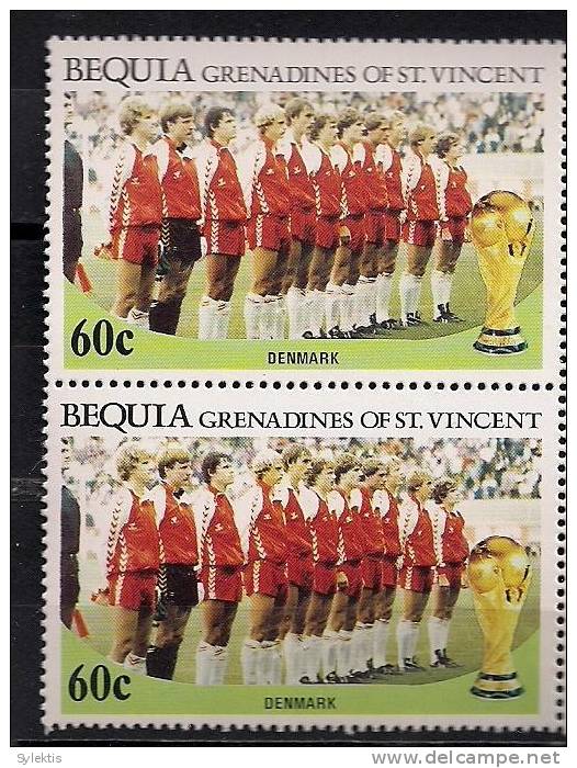 WORLD CUP 1982 ST VINCENT PAIR DENMARK MNH - St.Vincent (1979-...)