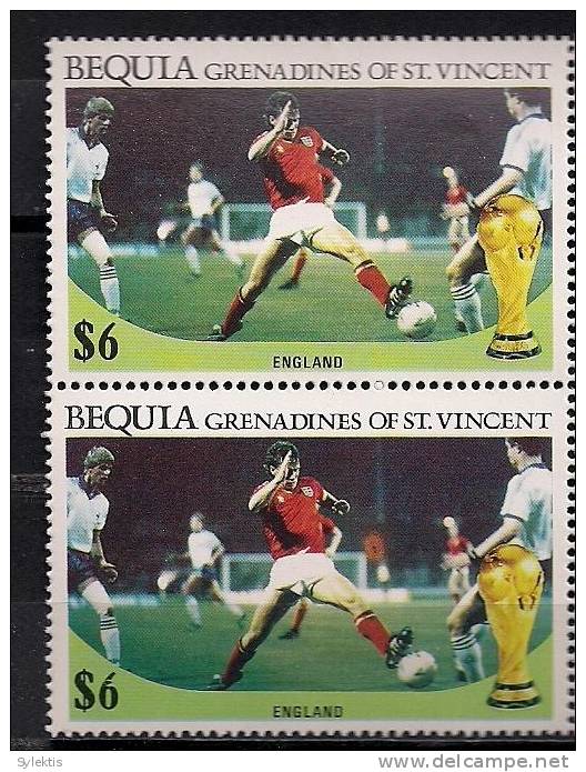 WORLD CUP 1982 ST VINCENT PAIR ENGLAND MNH - St.Vincent (1979-...)