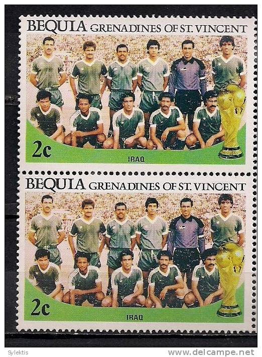 WORLD CUP 1982 ST VINCENT PAIR IRAQ MNH - St.Vincent (1979-...)