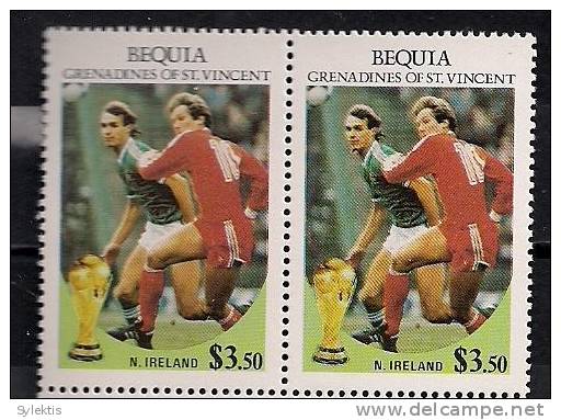 WORLD CUP 1982 ST VINCENT PAIR IRELAND MNH - St.Vincent (1979-...)