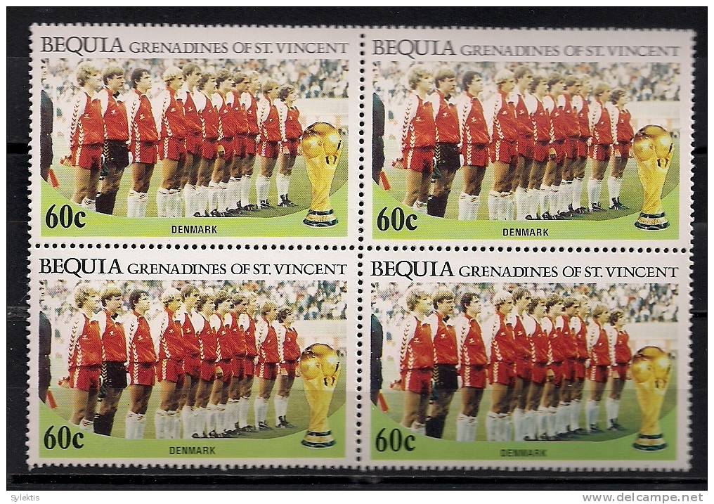 WORLD CUP 1982 ST VINCENT BLOCK 4 DENMARK MNH - St.Vincent (1979-...)